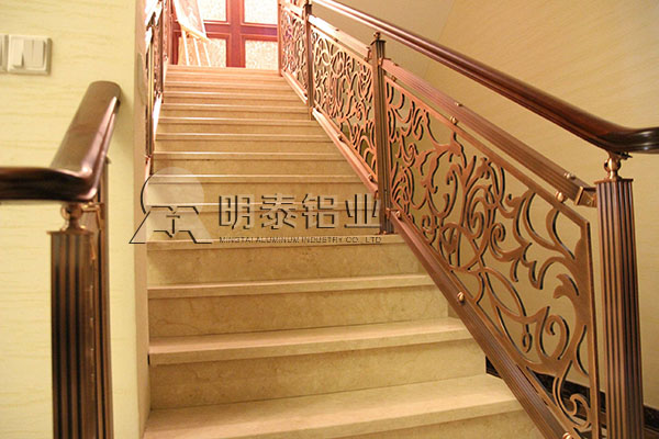 高贵典雅的铝艺雕花楼梯防护栏用铝板-选用沙金9906061铝合金